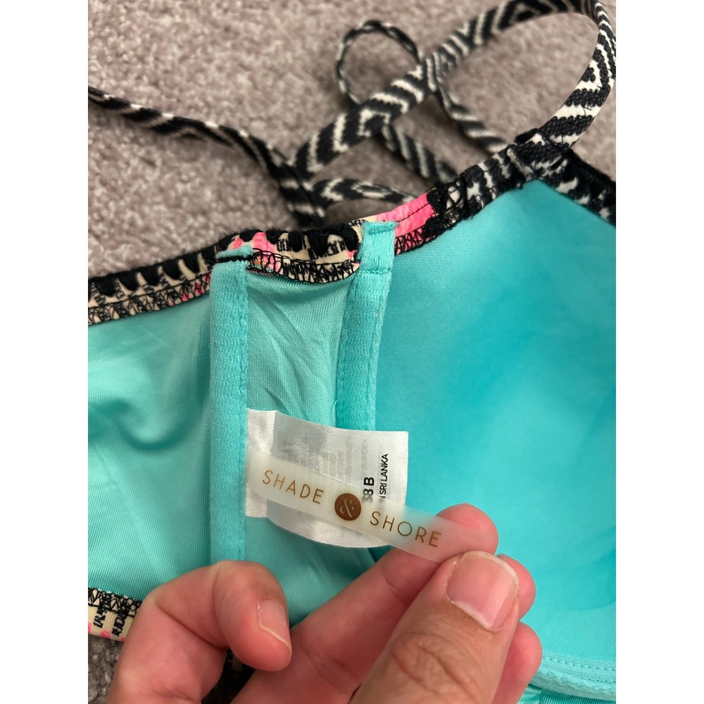 Shade & Shore Bikini Top Womens 38B Multi Color Push Up Underwire Halter Top - Picture 9 of 9